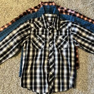 Bundle of 3 Boys long sleeve button ups, size 8